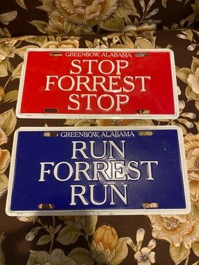Vintage Pair Forrest Gump Aluminum License Plates